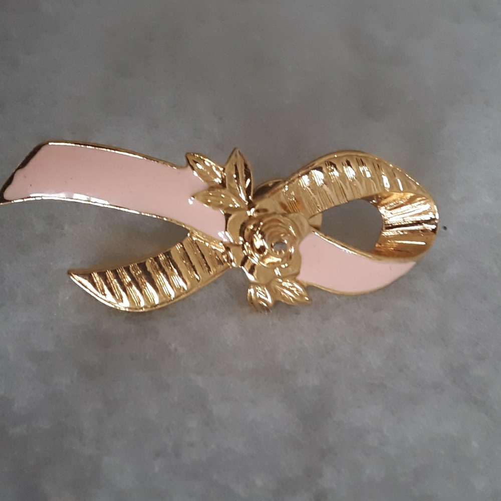CANCER AWARENESS PIN LR BROOCH